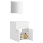 vidaXL Ensemble de meubles de salle de bain Blanc Aggloméré