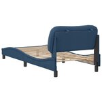 vidaXL Cadre de lit avec tête de lit Bleu 90x200 cm Tissu