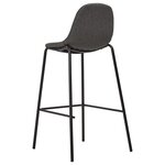 vidaXL Ensemble de bar 5 Pièces Tissu Gris foncé