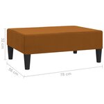 vidaXL Repose-pied Marron 78x56x32 cm Velours