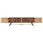 vidaXL Meuble TV 140x30x45 cm Bois d'acacia massif