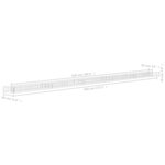 vidaXL Lit surélevé à gabion Acier galvanisé 450x30x10 cm