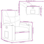 vidaXL Fauteuil inclinable Rouge bordeaux Tissu