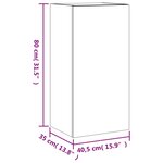 vidaXL Meuble TV mural avec lumières LED sonoma gris 40 5x35x80 cm