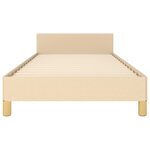 vidaXL Cadre de lit sans matelas crème 90x200 cm tissu