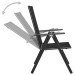 vidaXL Ensemble à manger de jardin 5 Pièces Aluminium Noir