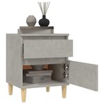 vidaXL Tables de chevet 2 Pièces Gris béton 40x35x50 cm