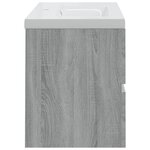 vidaXL Meuble lavabo avec bassin intégré Sonoma gris Bois d'ingénierie
