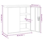 vidaXL Classeur blanc 90x40x90 cm acier