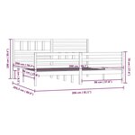 vidaXL Cadre de lit sans matelas bois massif 200x200 cm