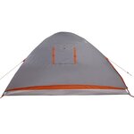 vidaXL Tente de camping à dôme 4 personnes gris imperméable