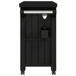 vidaXL Chariot de service 3 en 1 noir polypropylène