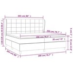 vidaXL Sommier à lattes de lit avec matelas Gris foncé 200x200cm Tissu
