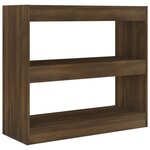 vidaXL Bibliothèque/Séparateur de pièce chêne marron 80x30x72 cm