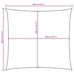 vidaXL Voile de parasol tissu oxford carré 4x4 m taupe