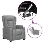 vidaXL Fauteuil Gris Similicuir