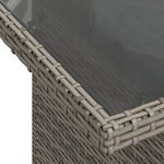 Ensemble de Canapé de Jardin 6 Pièces avec Coussins Gris Rattan Poly