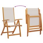 vidaXL Ensemble à manger de jardin 9Pièces bois d'acacia solide textilène