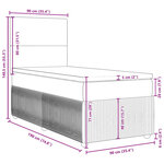 vidaXL Sommier à lattes de lit avec matelas Rose 90x190 cm Velours