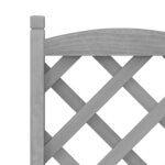vidaXL Jardinière avec treillis gris bois massif de sapin