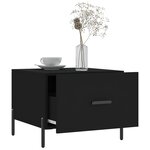 vidaXL Table basse Noir 50x50x40 cm Bois d'ingénierie