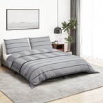 vidaXL Ensemble de housse de couette Gris 240x220 cm Coton