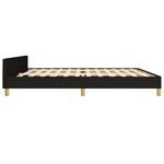 vidaXL Cadre de lit sans matelas avec tête de lit noir 200x200cm tissu
