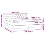 vidaXL Sommier à lattes de lit avec matelas Crème 160x200 cm Tissu
