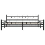 vidaXL Cadre de lit sans matelas noir acier 180x200 cm