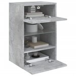 vidaXL Meubles TV muraux et lumières LED 2Pièces gris béton 40x30x60 5 cm