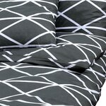 vidaXL Ensemble de housse de couette Gris 200x200 cm Coton