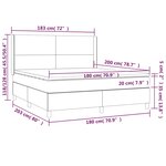 vidaXL Sommier à lattes de lit avec matelas Bleu 180x200 cm Tissu