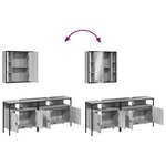 vidaXL Ensemble d'armoires de salle de bain 3 Pièces sonoma gris