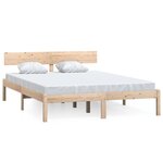 vidaXL Cadre de lit sans matelas bois massif 140x190 cm