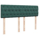 vidaXL Sommier à lattes de lit et matelas Vert foncé 140x200cm Velours