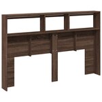 vidaXL Armoire tête de lit avec LED chêne marron 160x17x102 cm