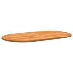 vidaXL Plateau de table 120x70x2 2 cm Ovale en Bois Massif de Teck