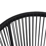 vidaXL Chaises de jardin en forme de lune lot de 2 Rotin Noir