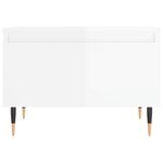 vidaXL Tables basses 2 Pièces blanc brillant 50x46x35cm bois d'ingénierie