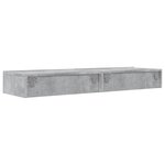 vidaXL Meubles TV avec lumières LED 2 Pièces gris béton 60x35x15 5 cm