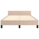 vidaXL Cadre de lit avec tête de lit cappuccino 120x190 cm similicuir