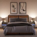 vidaXL Meubles TV muraux et lumières LED 2 Pièces sonoma gris 41x31x45 cm