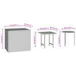 vidaXL Tables d'appoint 3 Pièces marron résine tressée