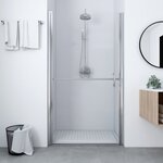 vidaXL Porte de douche verre trempé 81x195 cm