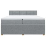 vidaXL Sommier à lattes de lit avec matelas Gris clair 200x200cm Tissu