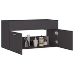 vidaXL Armoire d'évier Gris 90x38 5x46 cm Bois d’ingénierie