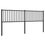 vidaXL Tête de lit métal noir 200 cm