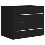 vidaXL Armoire d'évier Noir 60x38 5x48 cm Aggloméré
