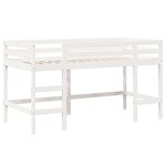 vidaXL Lit superposé avec échelle et toit sans matelas blanc 80x200 cm