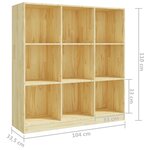 vidaXL Bibliothèque/Séparateur de pièce 104x33 5x110 cm pin massif